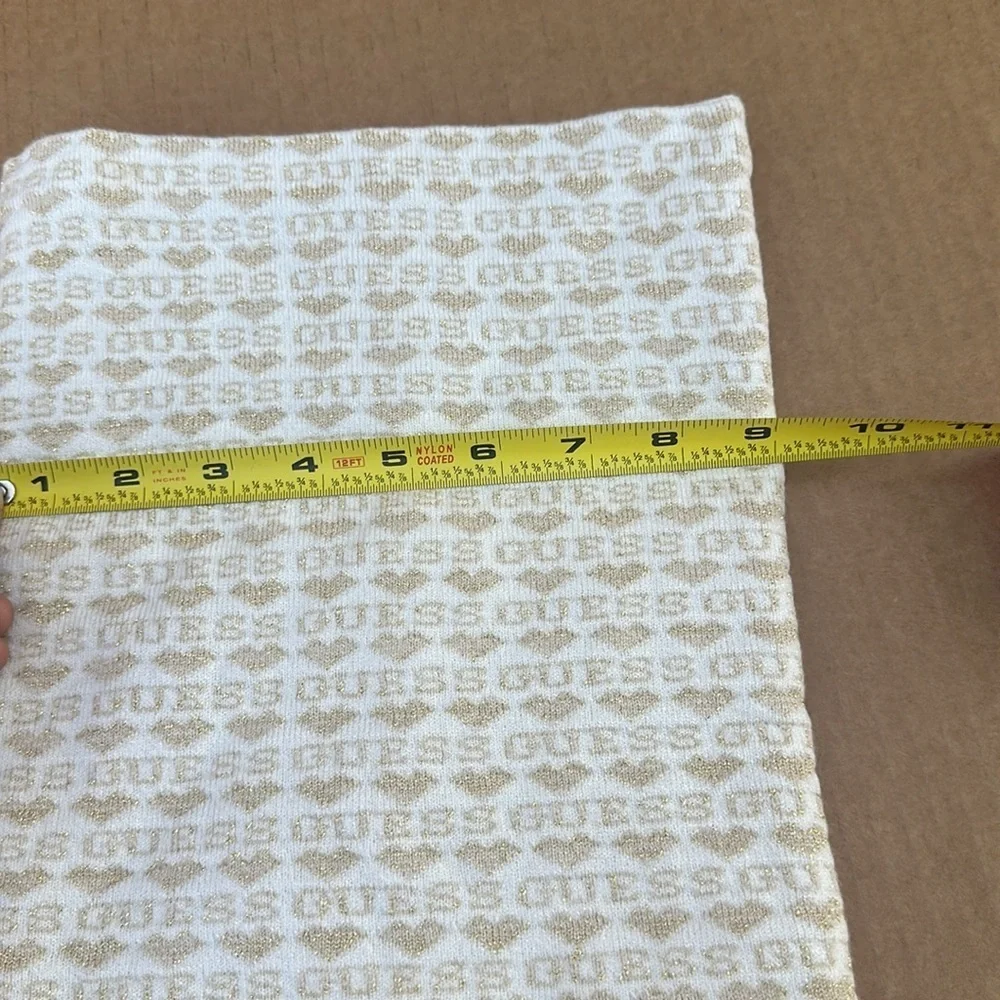 New Guess Cream and Gold Scarf